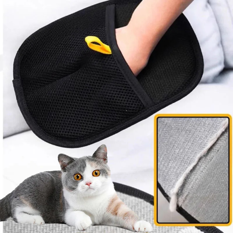 Pet Supplies App - ペットグルーミンググローブ ペットの毛取りブラシ 犬猫子猫用クリーニンググローブ ソファ、カーペット、衣類の毛取り用品