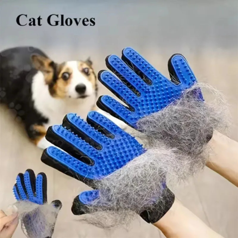 Pet Supplies App - ペットの毛取りグローブコームペット犬猫グルーミングクリーニンググローブ脱毛除去マッサージブラシ動物用品猫アクセサリー