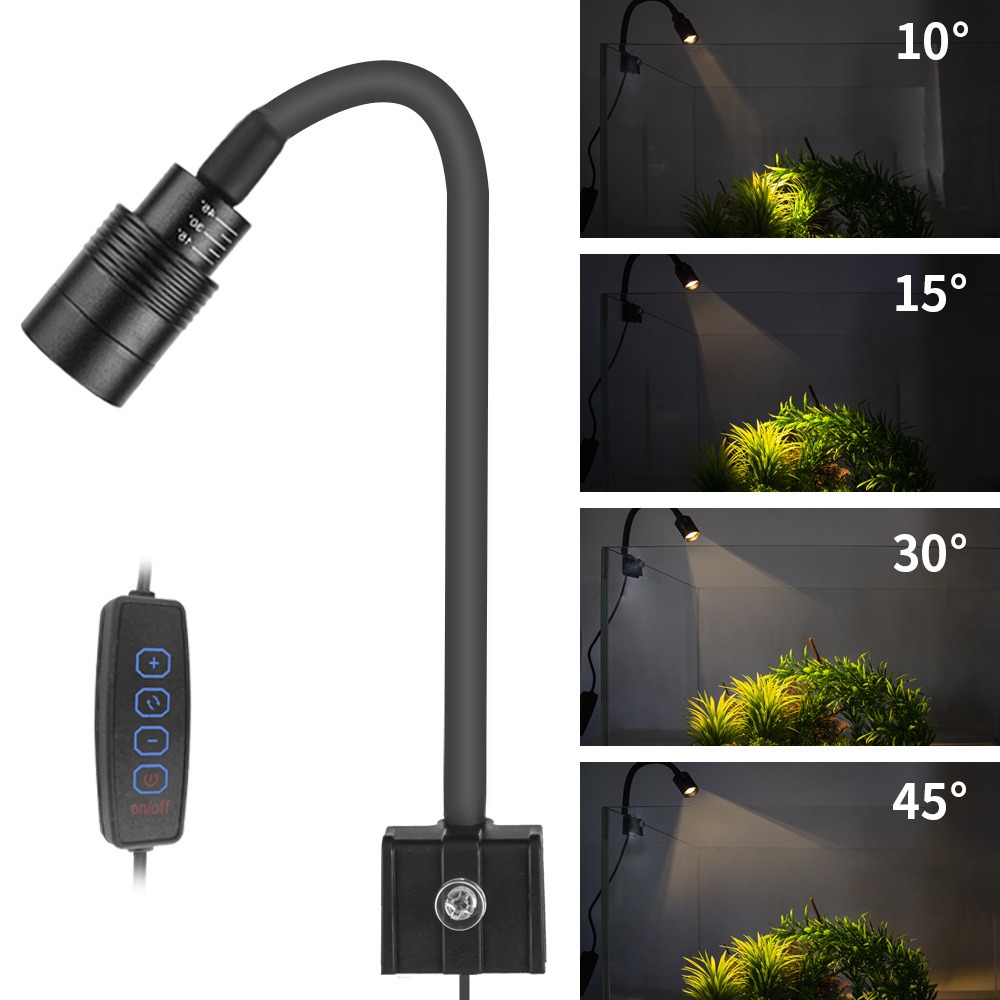 Pet Supplies Pet Shop - スーパースリム LED 水族館ライト照明植物成長ライト USB-5V 3 ワット水生植物照明防水クリップオンランプ水槽用
