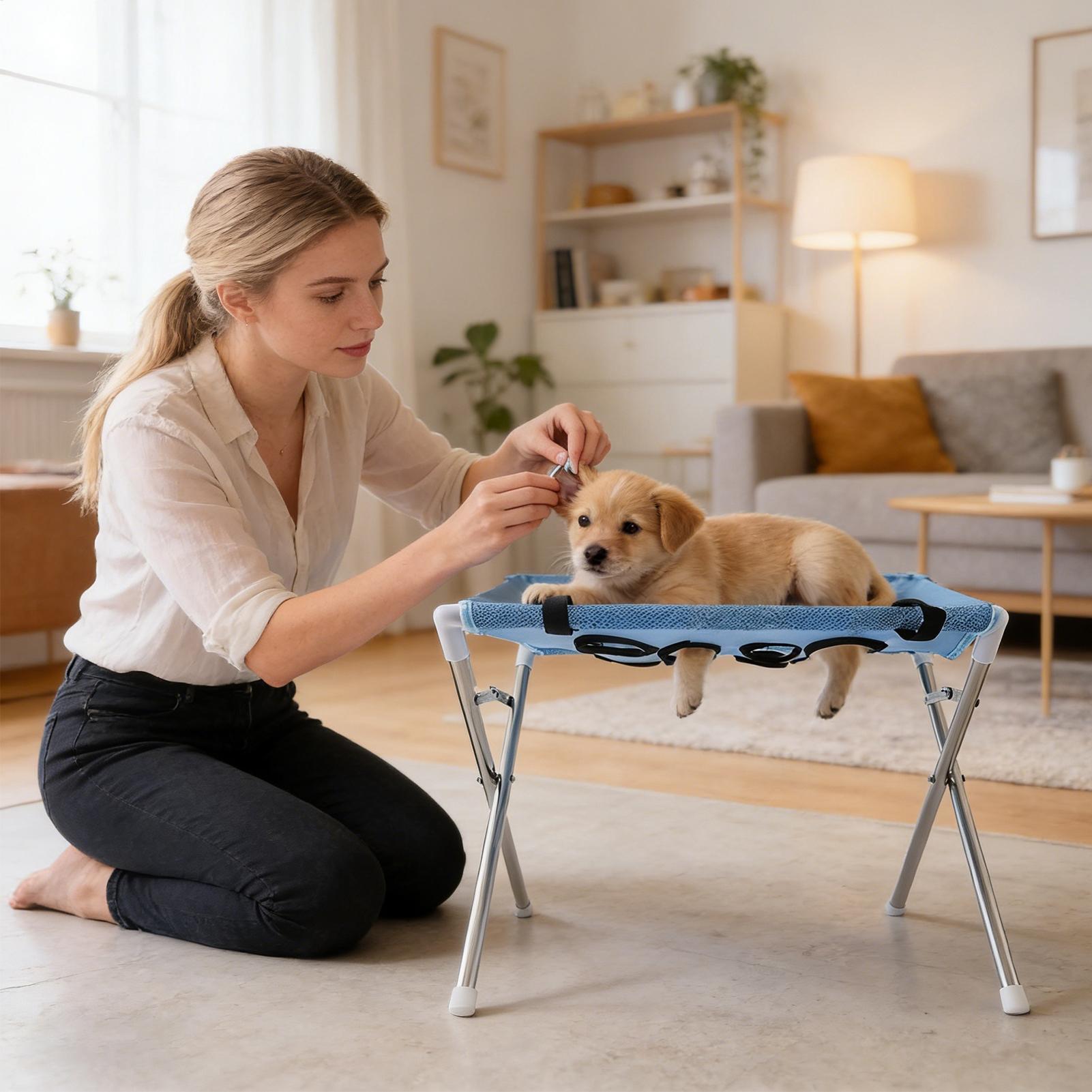 ペットグルーミングハンモックスタンド 折りたたみ式 猫犬用入 - Pet Supplies App のレビューと価格