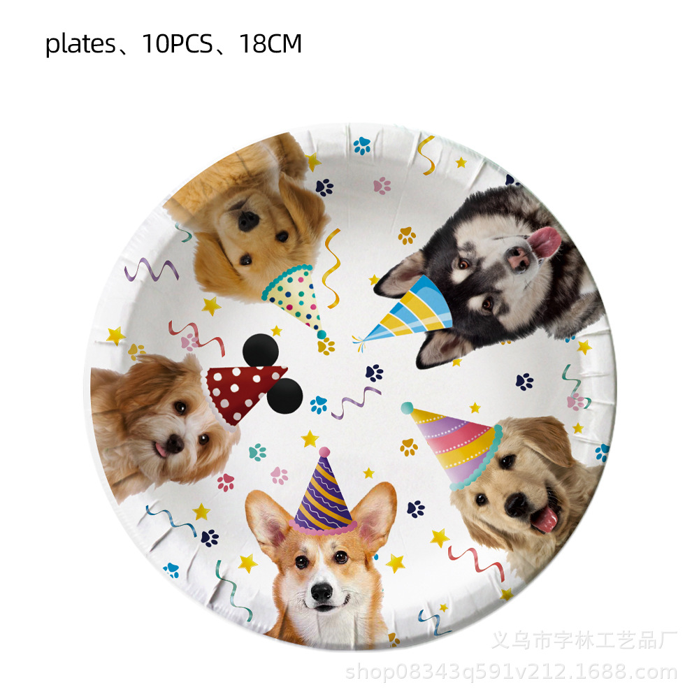 ペット犬パーティー用プレート、カップ、ナプキン、食器セット、 - Pet Supplies App のレビューと価格