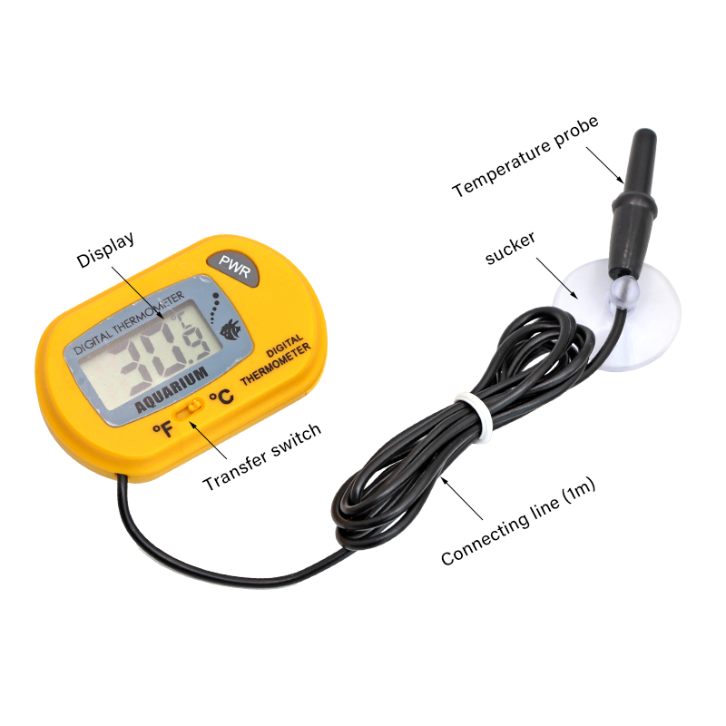 水槽温度計 LCD デジタル水槽温度計 水槽温度検出器 魚警 - Pet Supplies Fish のレビューと価格