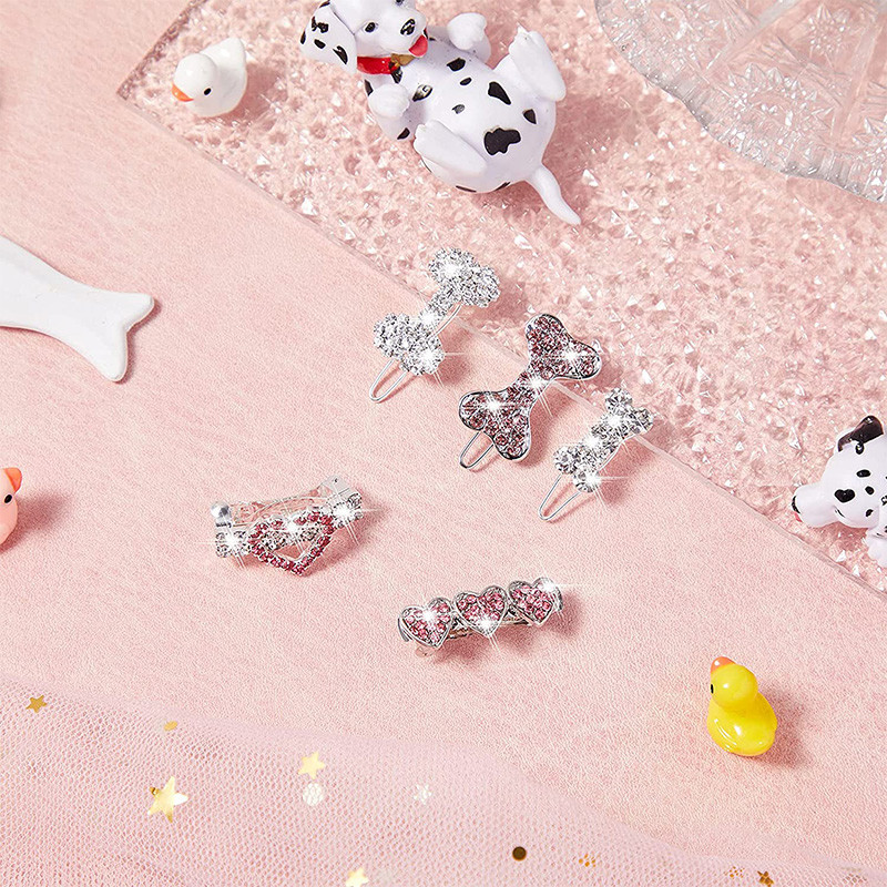 きらびやかなクリスタルの犬のヘアピン,猫のヘアクリップ,ペッ - Pet Supplies York のレビューと価格