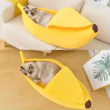 暖かい冬用ペットベッド バナナ型 ふわふわ ソフトな猫犬用ベ - Pet Supplies Pet Shop のレビューと価格