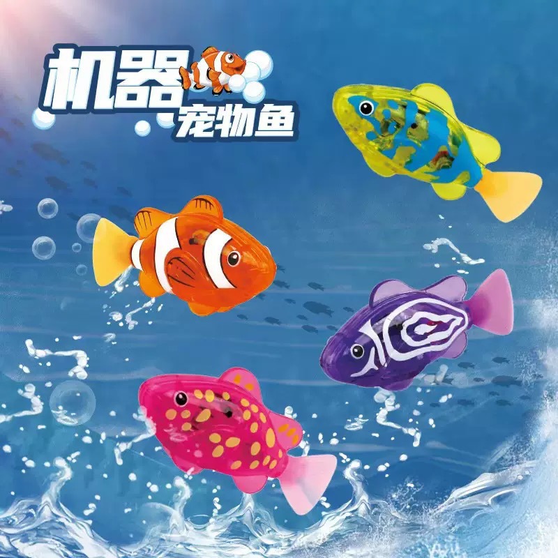 人気沸騰中！電動遊泳魚のおもちゃ、リアルな光る誘導式ロボット - Pet Supplies Fish のレビューと価格