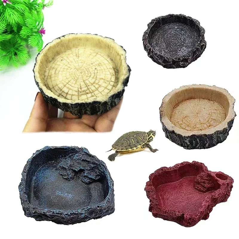 ペット爬虫類フィーダーボウル樹脂水族館盆地食品水ポット爬虫類 - Pet Supplies Fish のレビューと価格