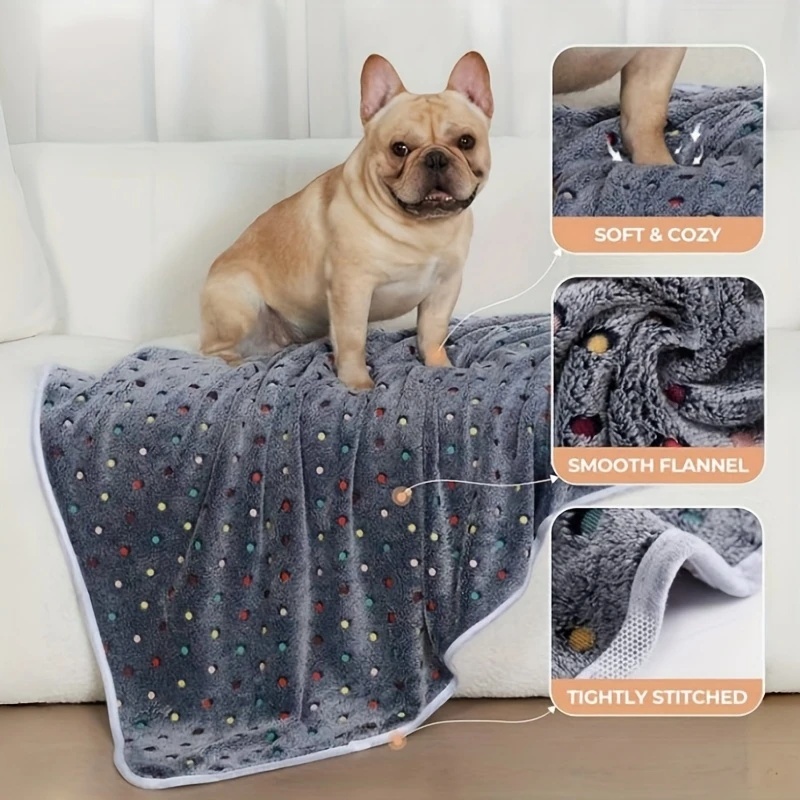 3枚セット ソフトふわふわペットブランケット 可愛いドット柄 - Pet Supplies App のレビューと価格