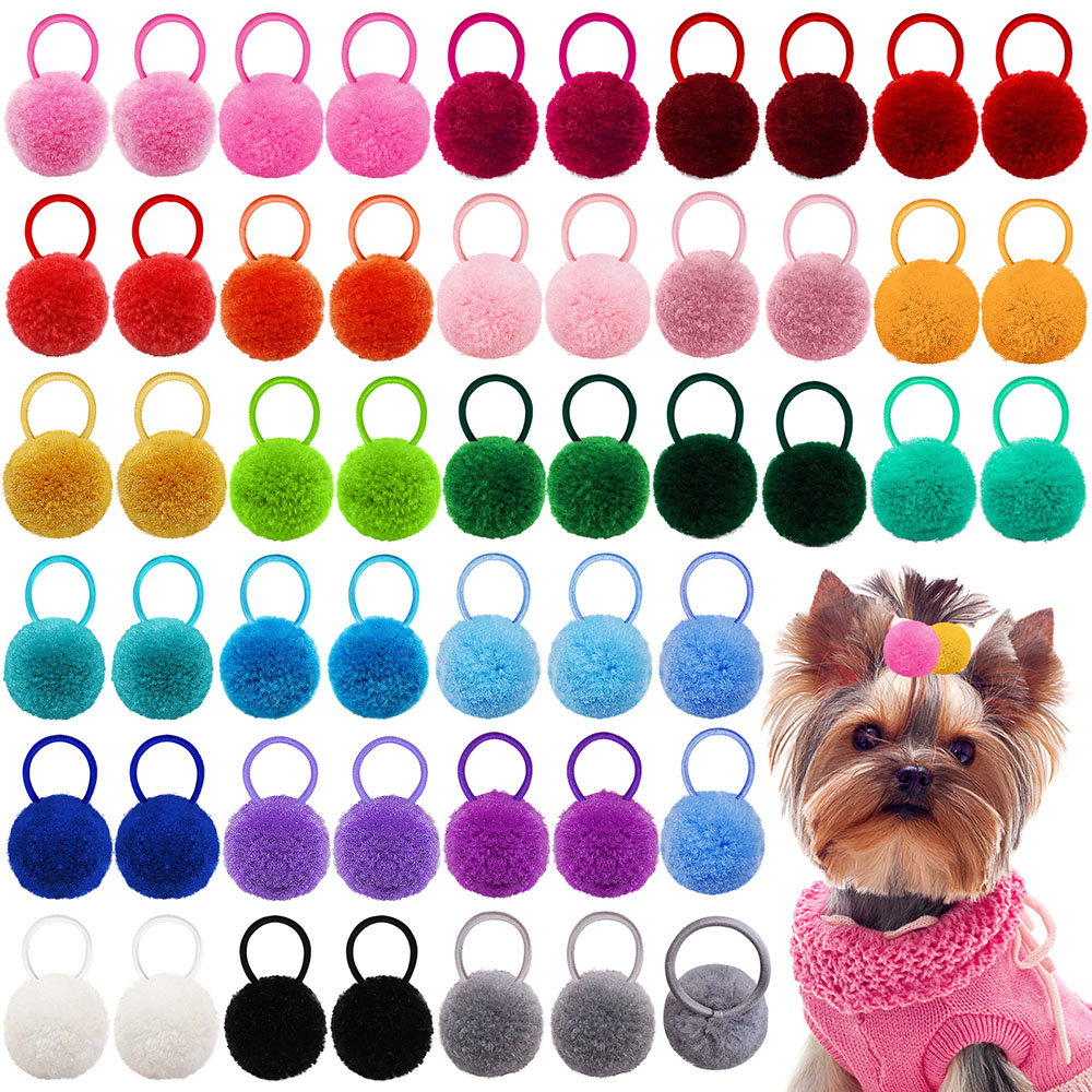 10 個ヘアゴム犬アクセサリーソリッドボールヘアリボン小型犬 - Pet Supplies Pet Shop のレビューと価格