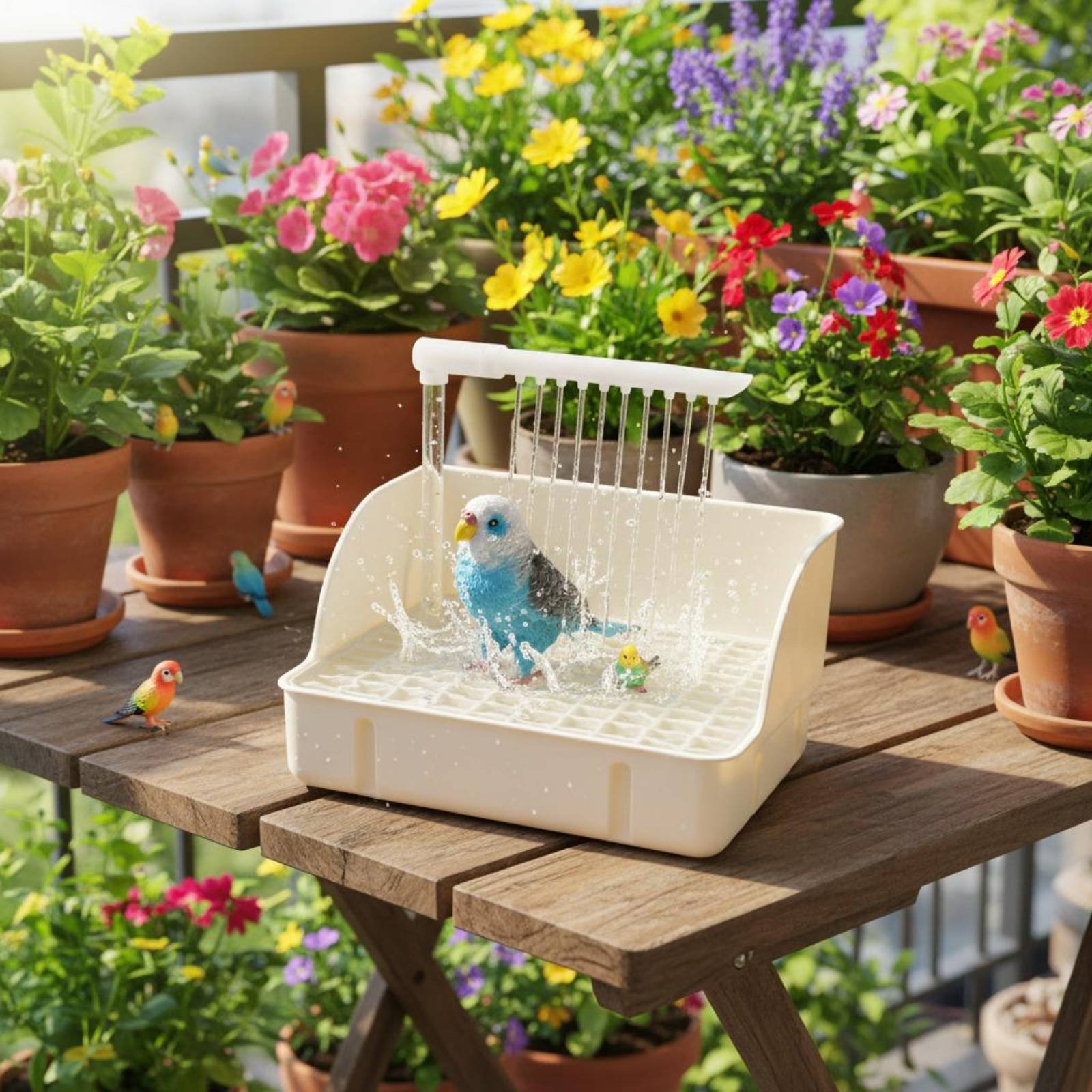 自動鳥用シャワー 簡単に掃除できるオウム用浴槽 電動鳥用ウォ - Pet Supplies In のレビューと価格